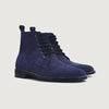 color swatch Knight Derby Midnight Blue Suede Leather Boots