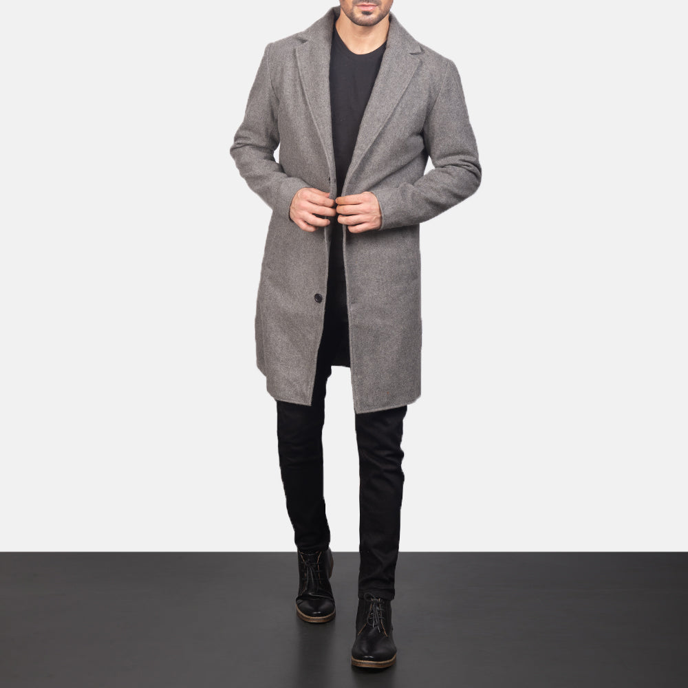 Gray coat mens deals