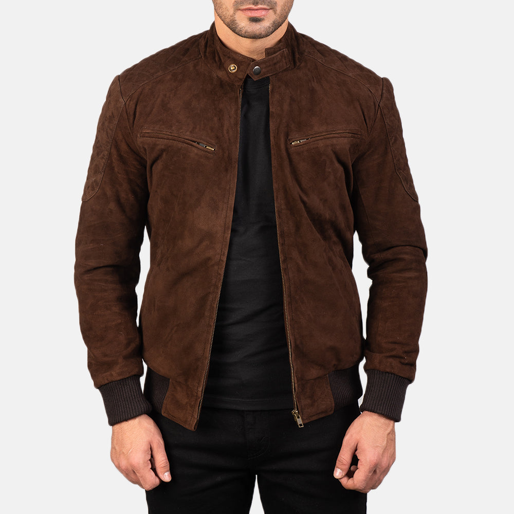 Beige suede jacket mens best sale